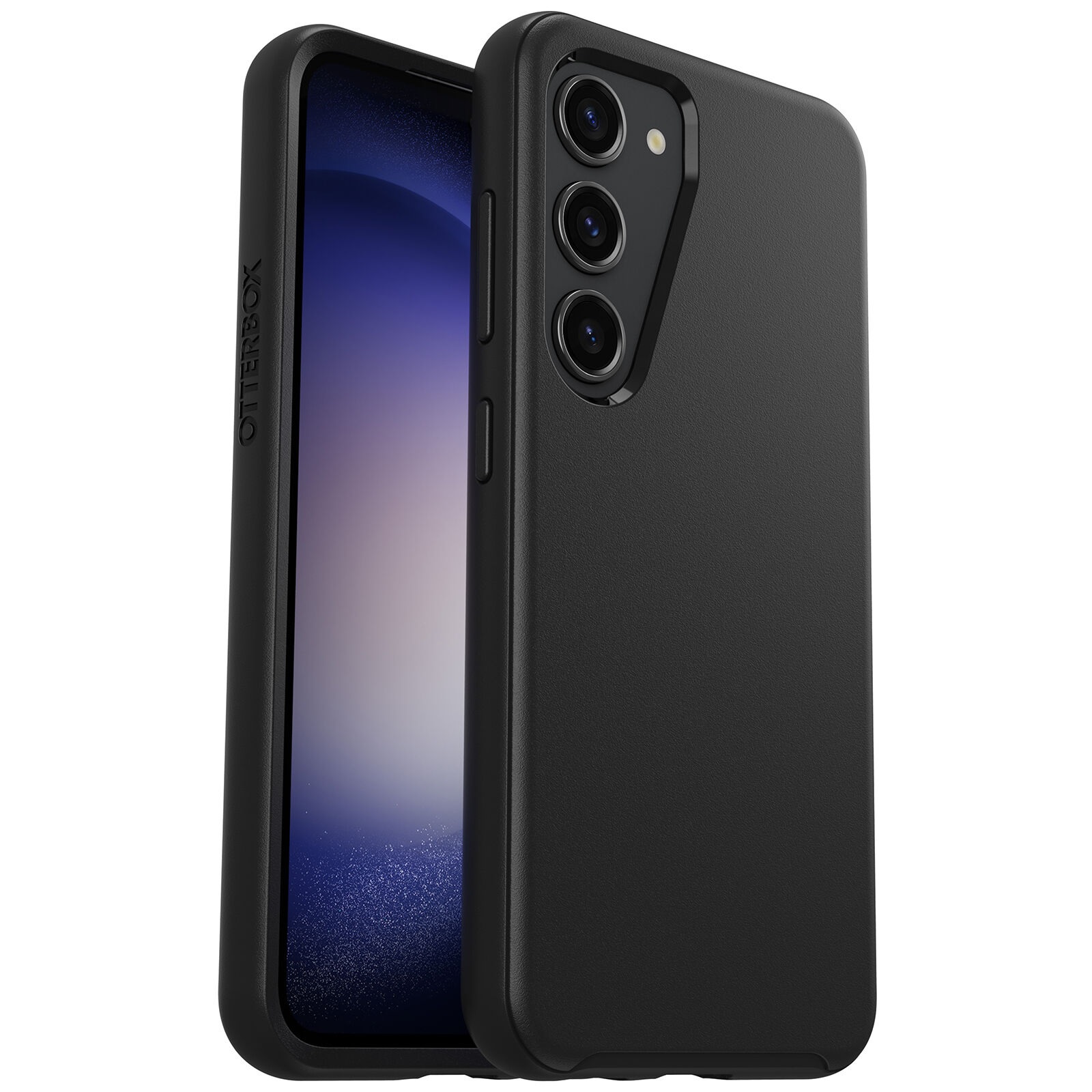 OtterBox Symmetry Series Antimicrobial Protective Case for Samsung Galaxy S23 5G 6.1" - Black, DROP+ Military Grade, Raised Edges, Wireless Charging Compatible