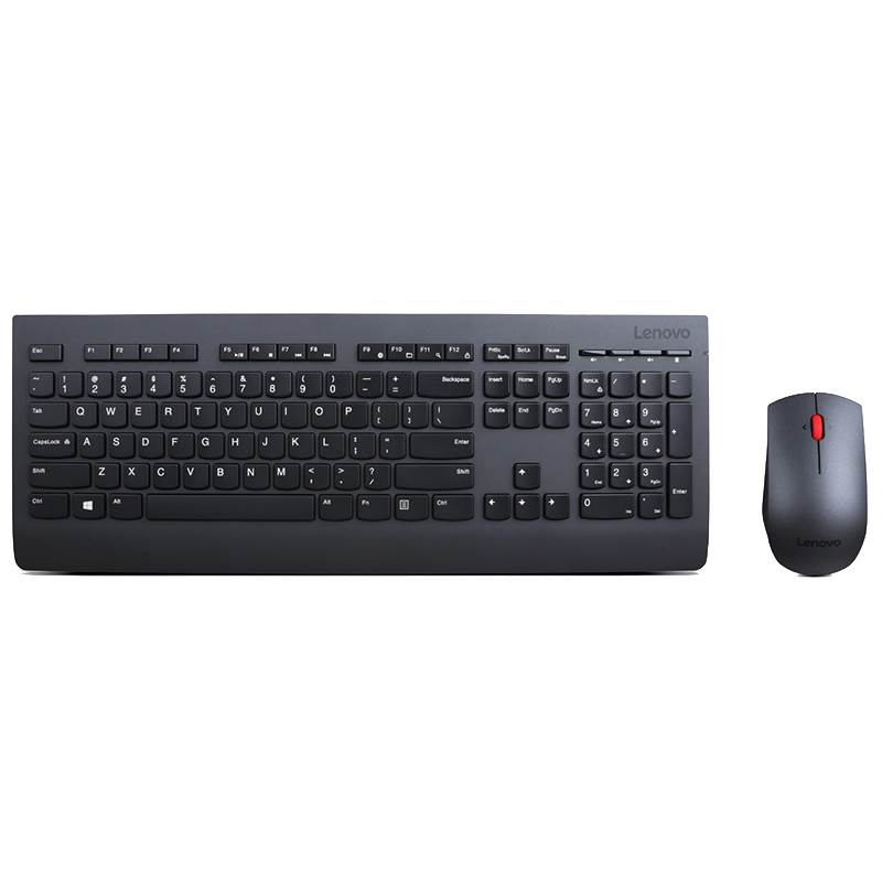Lenovo Professional Wireless Keyboard & Mouse Combo Full-Size Slim 3-Zone with Number Pad 2.4 GHz Nano USB Receiver Ergonomic US English