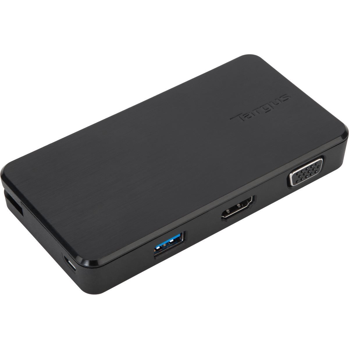 Targus USB 3.0 & USB-C Dual Travel Dock with HDMI & VGA, Gigabit Ethernet, and USB Ports for PCs, Macs & Android