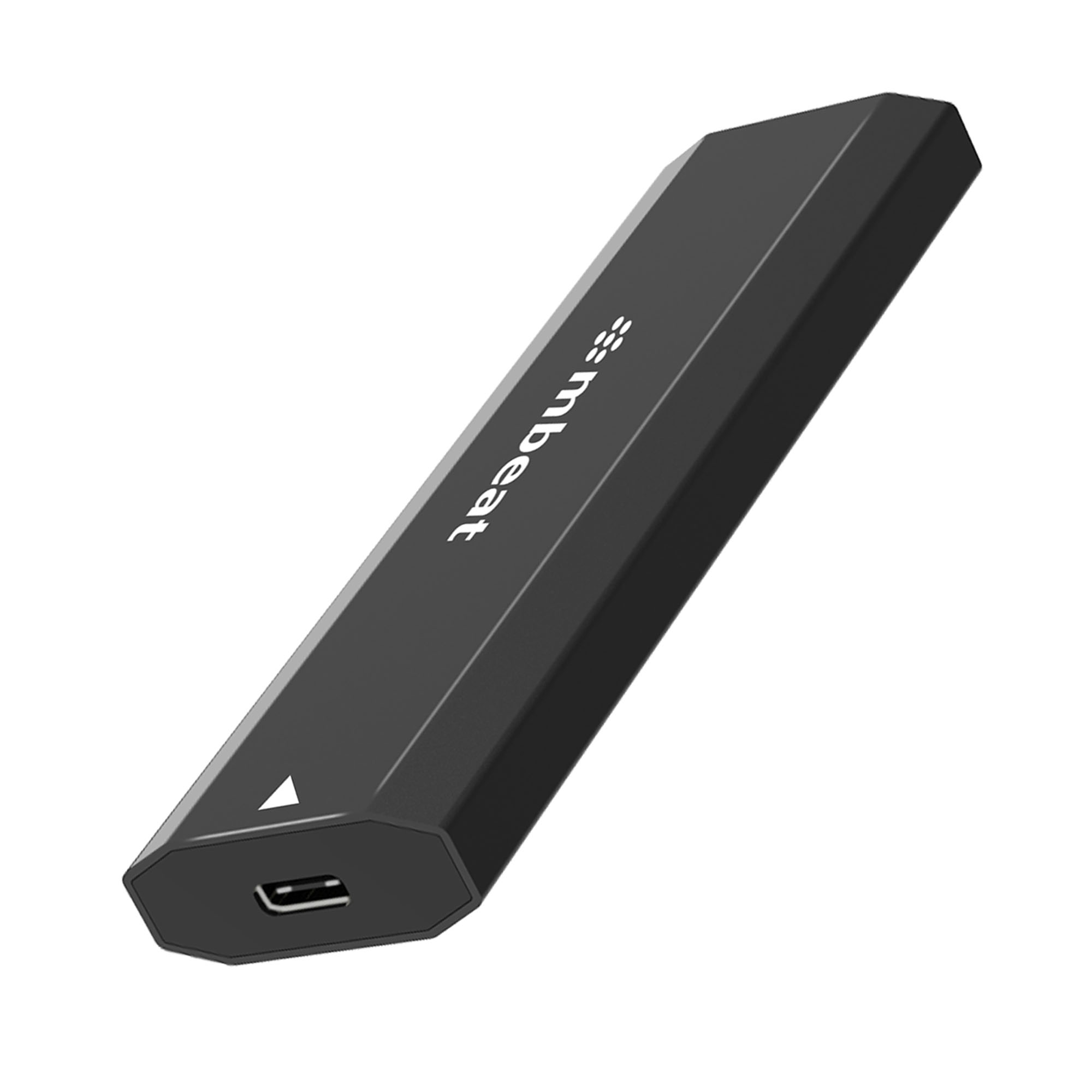 mbeat Elite USB-C to M.2 SSD Enclosure - Ultra Durable, Pocket Size, Supports M Key & B+M Key SSDs 2230-2280, NVMe & SATA, USB 3.1 Gen 2 10Gbps, 50cm Cable