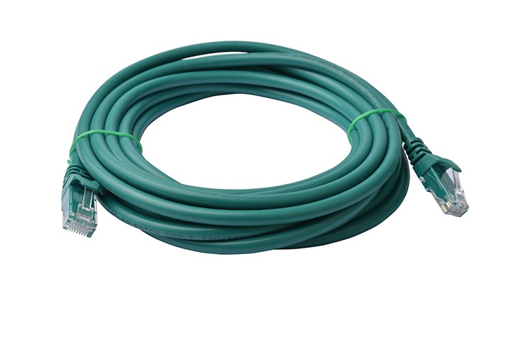 8Ware PL6A-5GRN 5m Green Cat6A UTP Ethernet Cable RJ45 Snagless Patch Cord 10Gbps 500MHz Full Copper