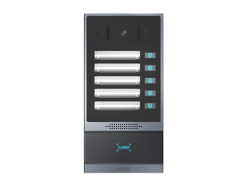 Fanvil i63 Outdoor SIP Video Door Phone with 2 SIP Lines, 5 DSS Keys, PoE, IP66 & IK07, RFID Reader & ONVIF Support, 2MP Camera, Tamper Detection