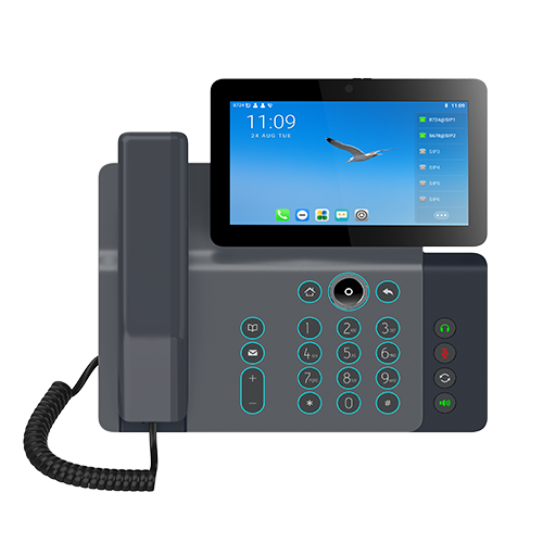 Fanvil V67 Enterprise IP Phone - 7" Adjustable Touchscreen, 5MP Camera, Android 9.0, Dual-Band WiFi & Bluetooth, 116 DSS Keys, 20 SIP Lines, PoE, Wall Mountable