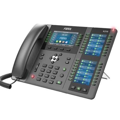Fanvil X210 Enterprise IP Phone - 4.3" Color Display, 20 SIP Lines, 106 DSS Keys, Dual Gigabit Ethernet, Bluetooth, PoE, SBC Ready