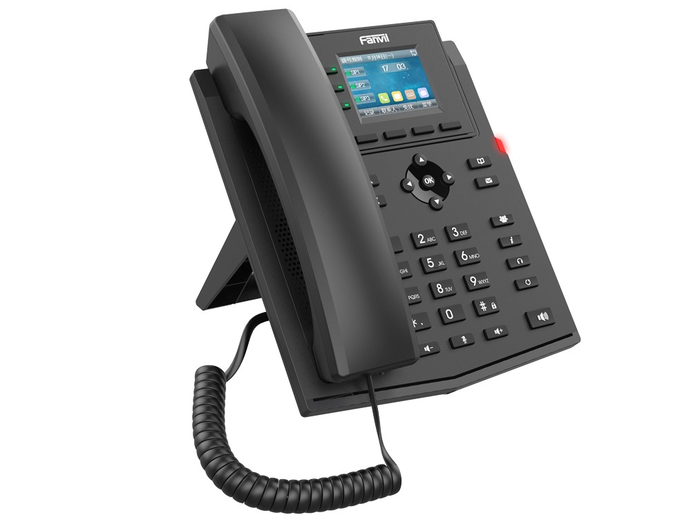 Fanvil X303-2 Wire IP Phone with 2.4-Inch Color Display, 2-Wire RJ11 Power & Network, HD Voice, 6-Party Conferencing, 4 SIP Accounts