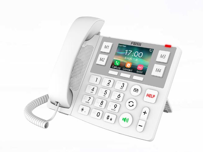 Fanvil X305 Big Button IP Phone with 3.5" Color Screen, 2 SIP Lines, HAC, Dual Gigabit Ports, HD Audio, PoE, Wi-Fi & Emergency Pendant Support