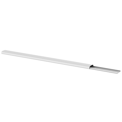 Brateck 750mm White PVC Cable Cover with Flexible Lid for Desk & TV Cable Management 60x20x750mm