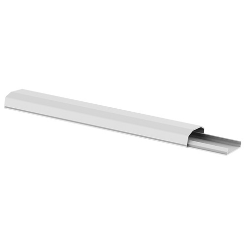 Brateck Plastic Cable Cover 250mm White PVC Cable Raceway 60x20x250mm with Flexible Lid for Wall-Mounted TV Cable Management