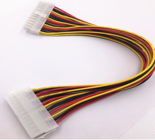 8ware 24 Pin ATX Power Supply Extension Cable Sleeved 30cm (20+4 Pin) Male to Female PSU to Motherboard