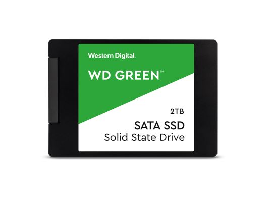 Western Digital WD Green 2TB 2.5" SATA III SSD 545MB/s Read 430MB/s Write 3D NAND 80TBW Endurance 7mm Slim with 3-Year Warranty