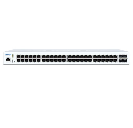 Sophos CS110-48P 48-Port Gigabit Ethernet PoE Switch with 4 SFP+ Uplinks, 1U Rackmount, 410W PoE Budget, Cloud-Managed