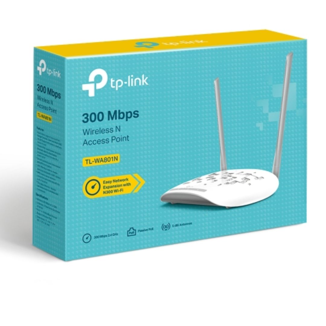 TP-Link TL-WA801N 300Mbps Wireless N Access Point with Multiple Modes & Passive PoE Injector