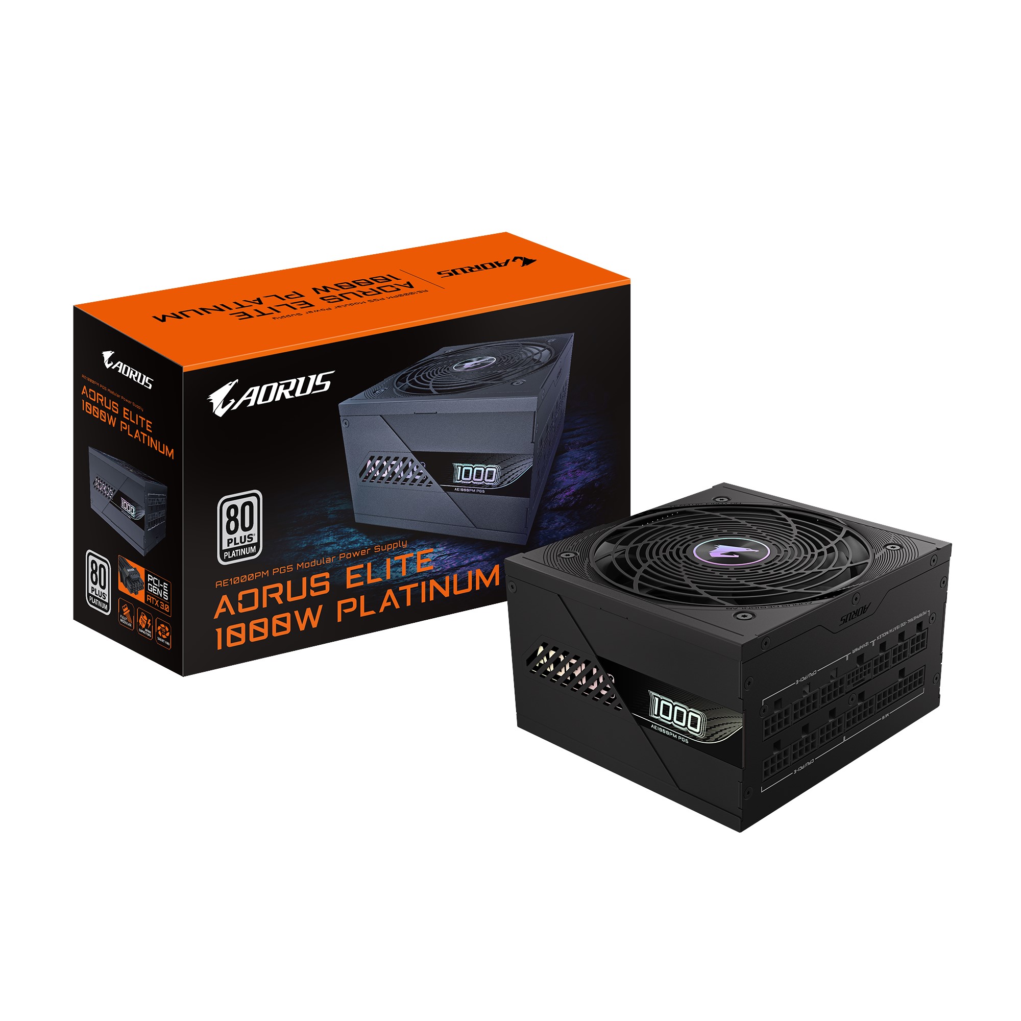 Gigabyte AORUS ELITE P1000W 80 PLUS Platinum Fully Modular ATX 3.0 PCIe 5.0 Power Supply