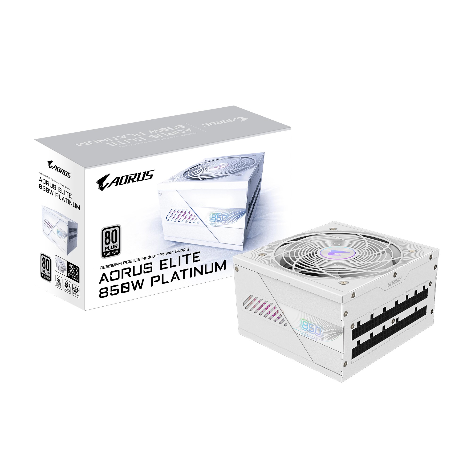 Gigabyte AORUS ELITE P850W 80 PLUS Platinum Fully Modular ATX 3.0 PCIe 5.0 Power Supply