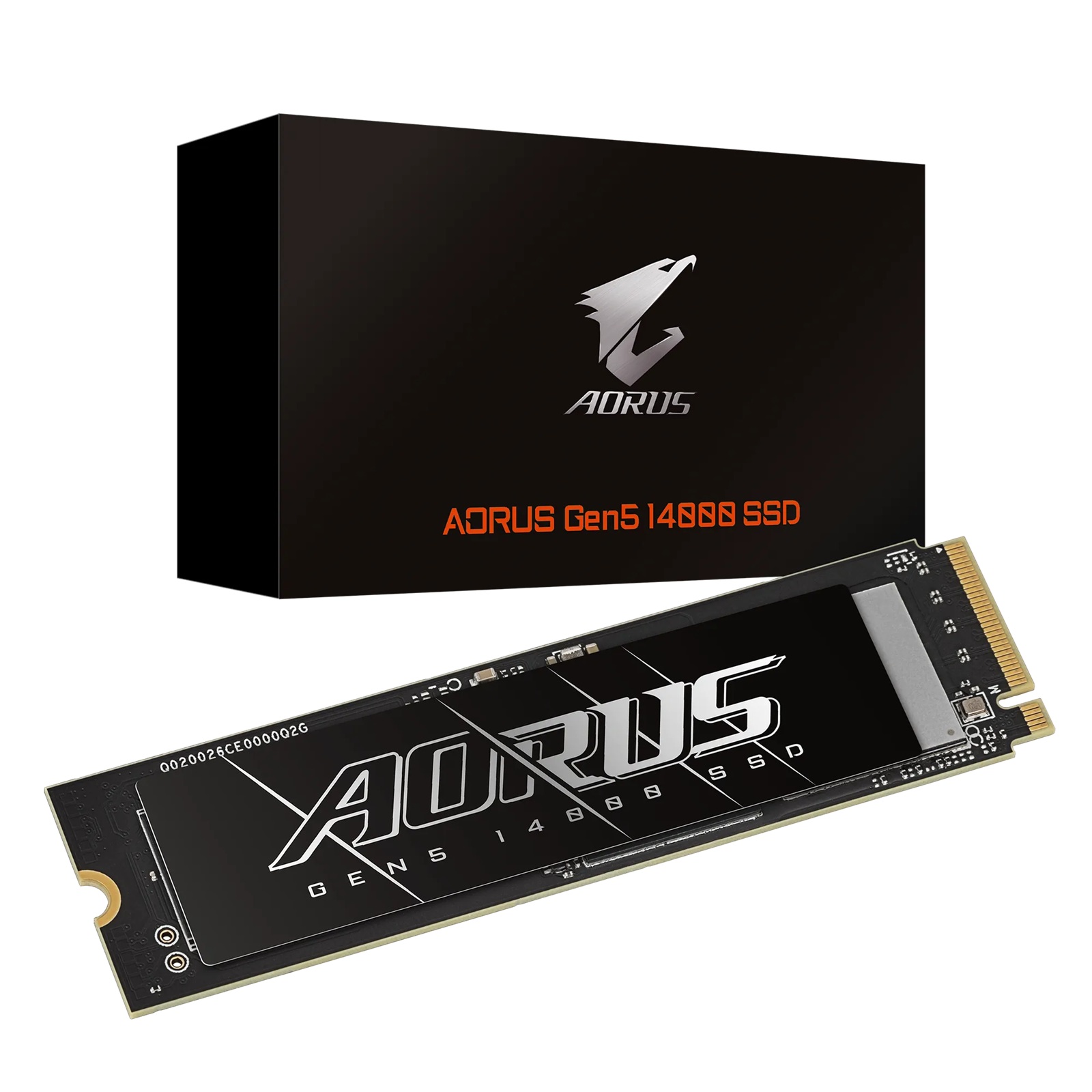 Gigabyte AORUS Gen5 14000 2TB M.2 NVMe SSD PCIe 5.0 x4, 14,500MB/s Read, 12,700MB/s Write, 3D TLC NAND, 4GB LPDDR4 Cache, 5-Year Warranty