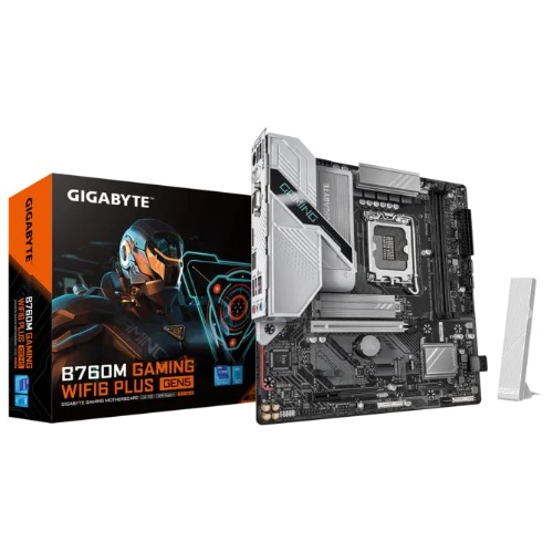 GIGABYTE B760M GAMING WIFI6 PLUS GEN5 Micro ATX Motherboard for Intel LGA1700 CPUs with DDR5 128GB, PCIe 5.0 x16, Wi-Fi 6, 2.5GbE LAN, 2x M.2 & 4x SATA Ports