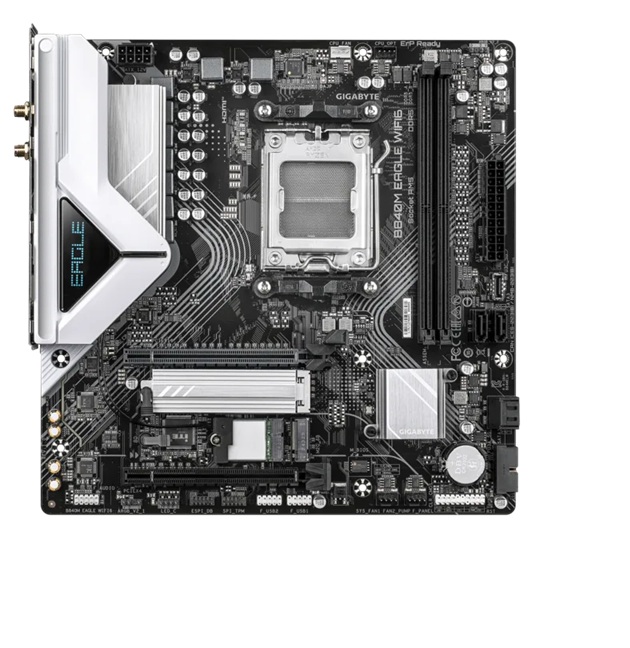 GIGABYTE B840M EAGLE WIFI6 Micro-ATX AM5 Motherboard for Ryzen 7000/8000/9000, 2 DDR5 Slots 128GB EXPO/XMP, PCIe 5.0, 2x M.2, 4x SATA, 2.5GbE LAN, Wi-Fi 6E