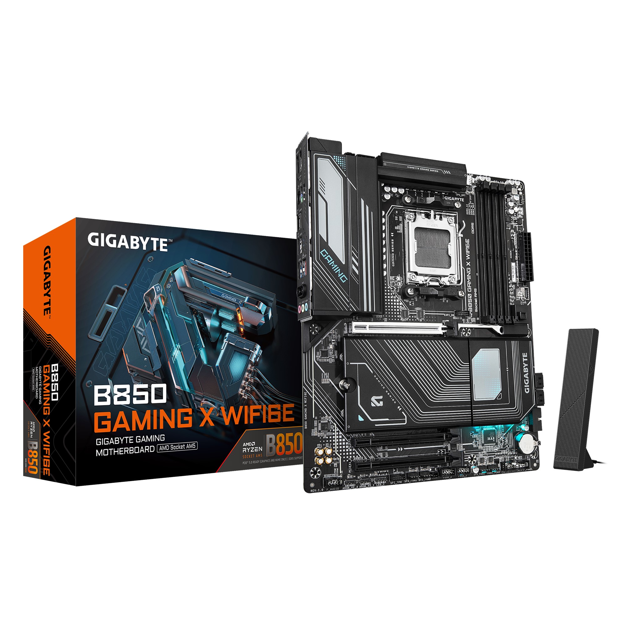 Gigabyte B850 GAMING X WIFI6E AMD AM5 ATX Motherboard with DDR5 up to 256GB, PCIe 5.0, Wi-Fi 6E, 3x M.2 & 9x USB 3.2 Ports