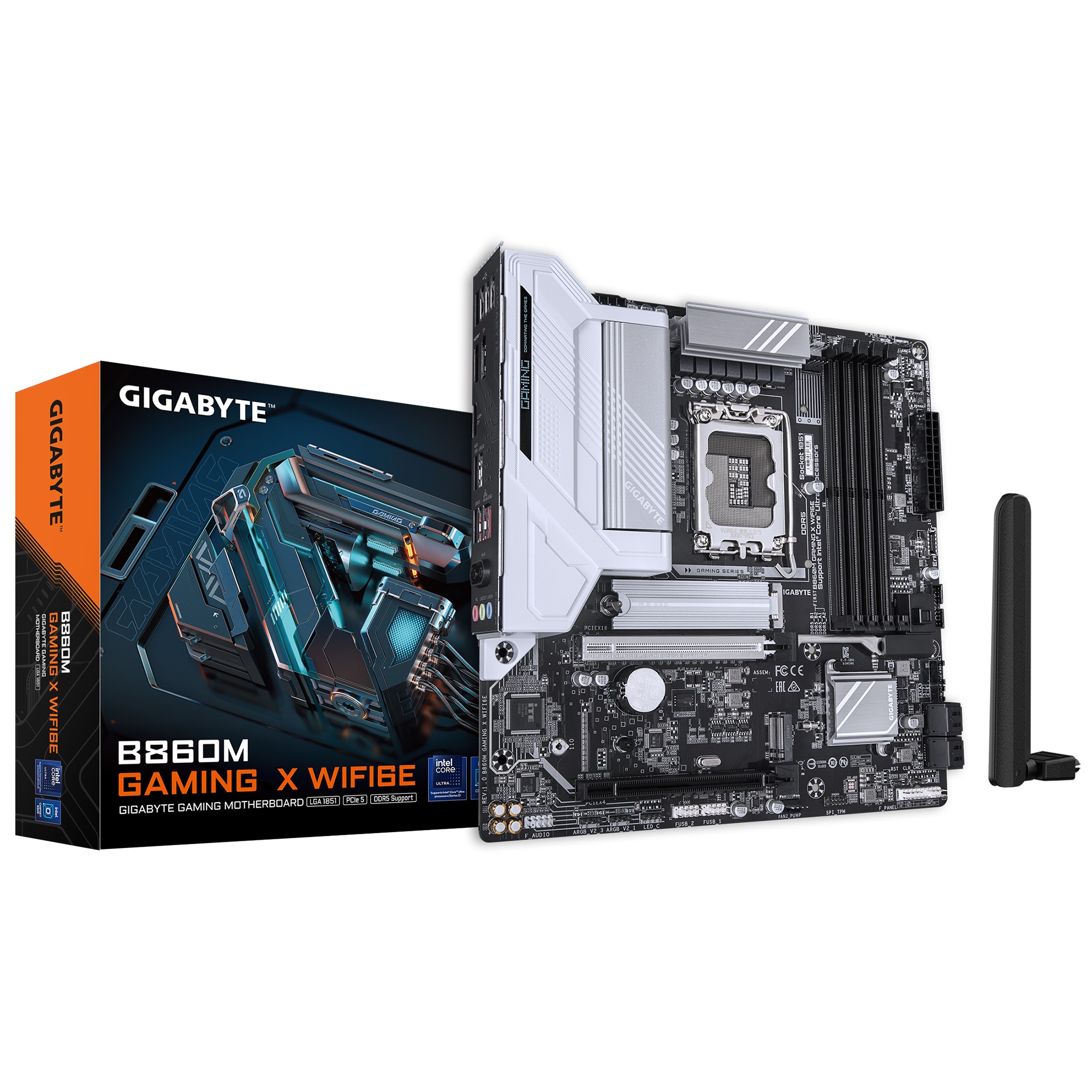 Gigabyte B860M GAMING X WIFI6E Micro-ATX Motherboard with Intel B860, DDR5 up to 256GB, PCIe 5.0, Dual M.2, Wi-Fi 6E & USB4 Type-C