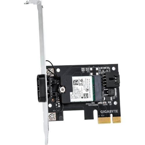 Gigabyte GC-WIFI6E PCIe 4.0 x1 Wi-Fi 6E Card with MediaTek MT7902, Bluetooth 5.2, 1200Mbps Tri-Band Wireless