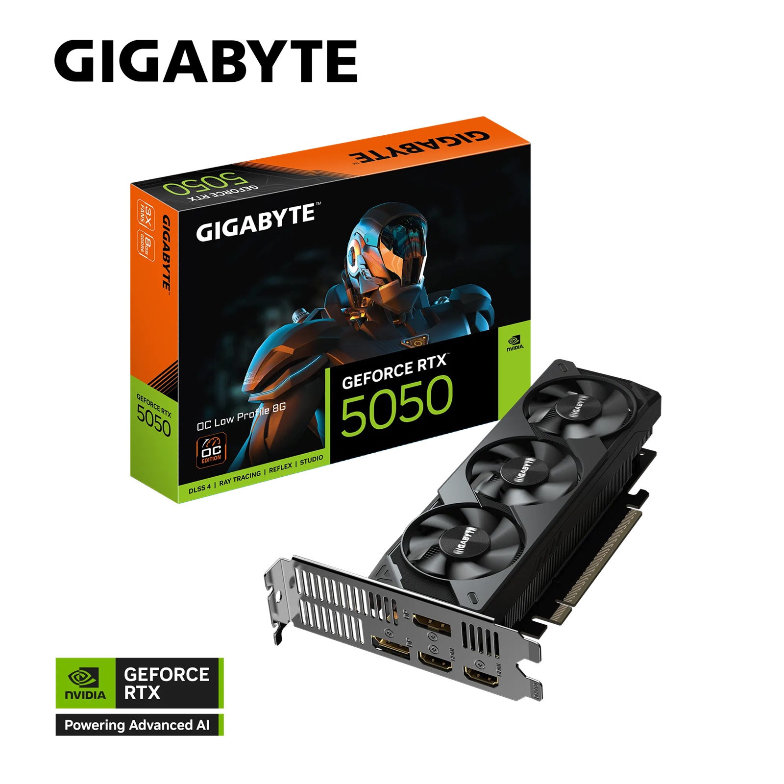 Gigabyte GeForce RTX 5050 OC Low Profile 8G GDDR6 128-bit PCI-E 5.0 Graphics Card with 2x HDMI 2.1b & 2x DisplayPort