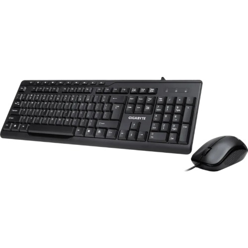 Gigabyte KM6300 USB Wired Keyboard & Mouse Combo with 10 Multimedia Keys and 1000 DPI Optical Mouse – Slim, Adjustable, Plug & Play