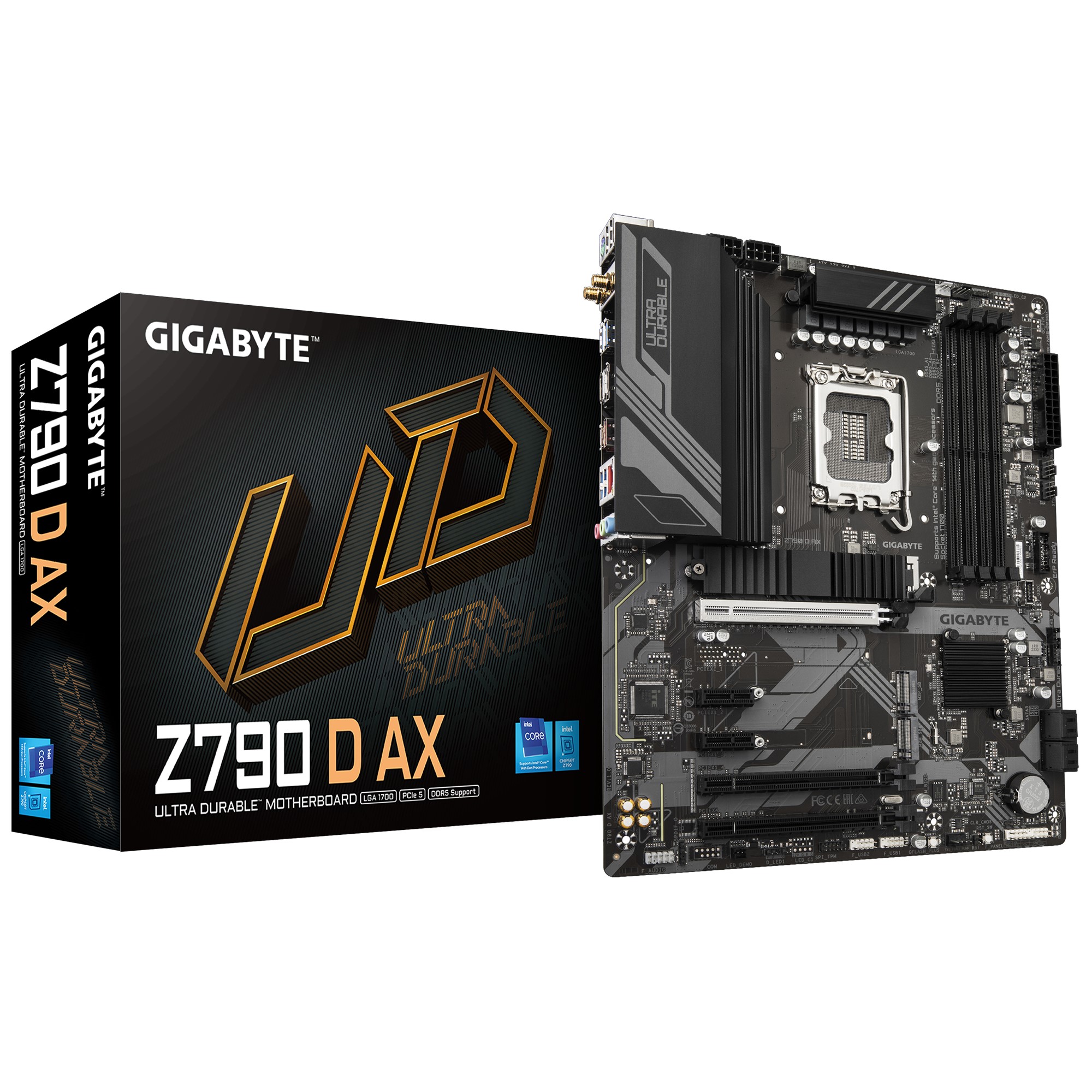GIGABYTE Z790 D AX Intel LGA1700 ATX Motherboard with DDR5-7600 O.C. Support, 3x M.2 PCIe 4.0, 4x SATA 6Gb/s, PCIe 5.0 x16, Wi-Fi 6E & Bluetooth 5.3