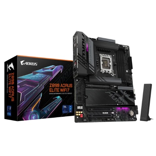 Gigabyte Z890 AORUS ELITE WIFI7 ATX Motherboard LGA 1851 DDR5 256GB PCIe 5.0 M.2 Wi-Fi 7