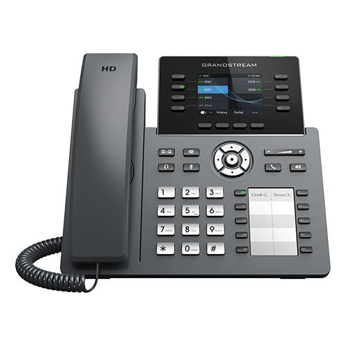 Grandstream GRP2634 Carrier-Grade 8-Line IP Phone with Gigabit Ethernet, Dual-Band Wi-Fi, Bluetooth, Color Screen & 10 Paper BLF Keys