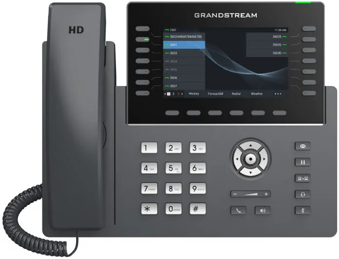 Grandstream GRP2650 14-Line Carrier-Grade IP Phone with 5" Color LCD, 6 SIP Accounts, HD Audio, Dual-Band Wi-Fi & PoE