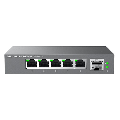 Grandstream GWN7700M Unmanaged 2.5G Multi-Gigabit Switch with 5x 2.5 GigE Ports & 1x SFP+ 10G Uplink - Fanless Metal Enclosure