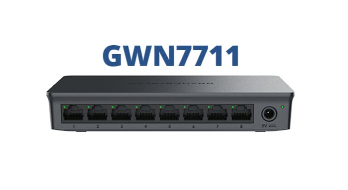 Grandstream GWN7711 Layer 2-Lite Managed Network Switch with 8 Gigabit Ethernet Ports for Small-to-Medium Businesses