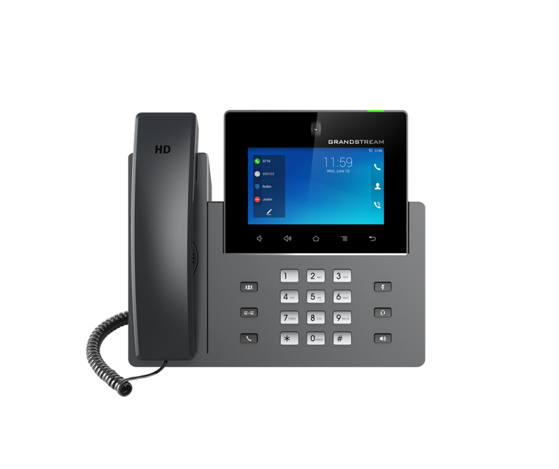 Grandstream GXV3350 16 Line Android IP Video Phone with 5" HD Touchscreen, 16 SIP Accounts, Built-in 1MP Camera, Bluetooth & Dual-Band Wi-Fi