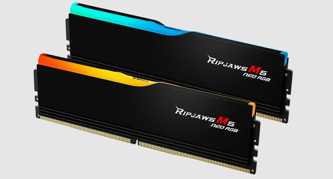 G.SKILL Ripjaws M5 Neo RGB 64GB (2x32GB) DDR5-6000 CL36 1.35V Dual Channel Memory Kit with AMD EXPO and Intel XMP 3.0 Support