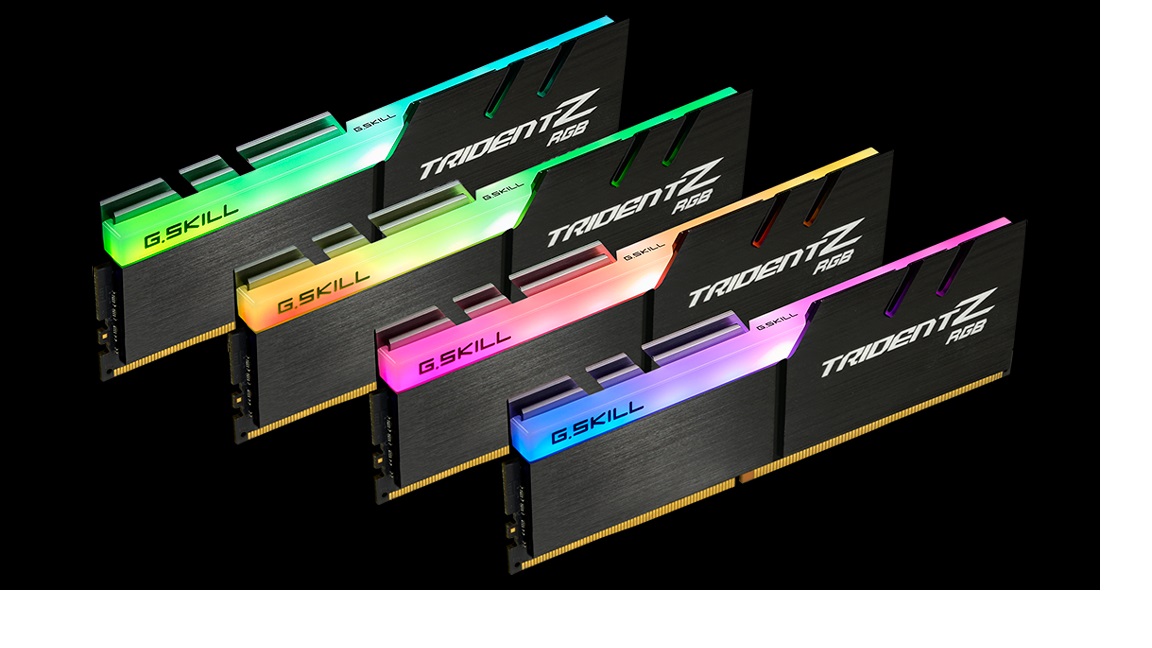 G.SKILL Trident Z RGB 64GB DDR4-3600MHz (4x16GB) PC4-28800 CL16-19-19-39 1.35V High Performance Gaming RAM Kit