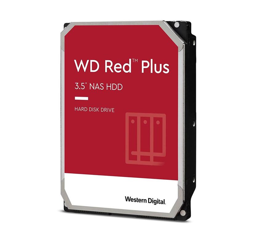 Western Digital WD Red Plus 2TB NAS HDD 3.5" SATA3 5400RPM 64MB Cache CMR 24x7 NASware 3.0 - RAID Optimized for Up to 8-Bays, 3-Year Warranty