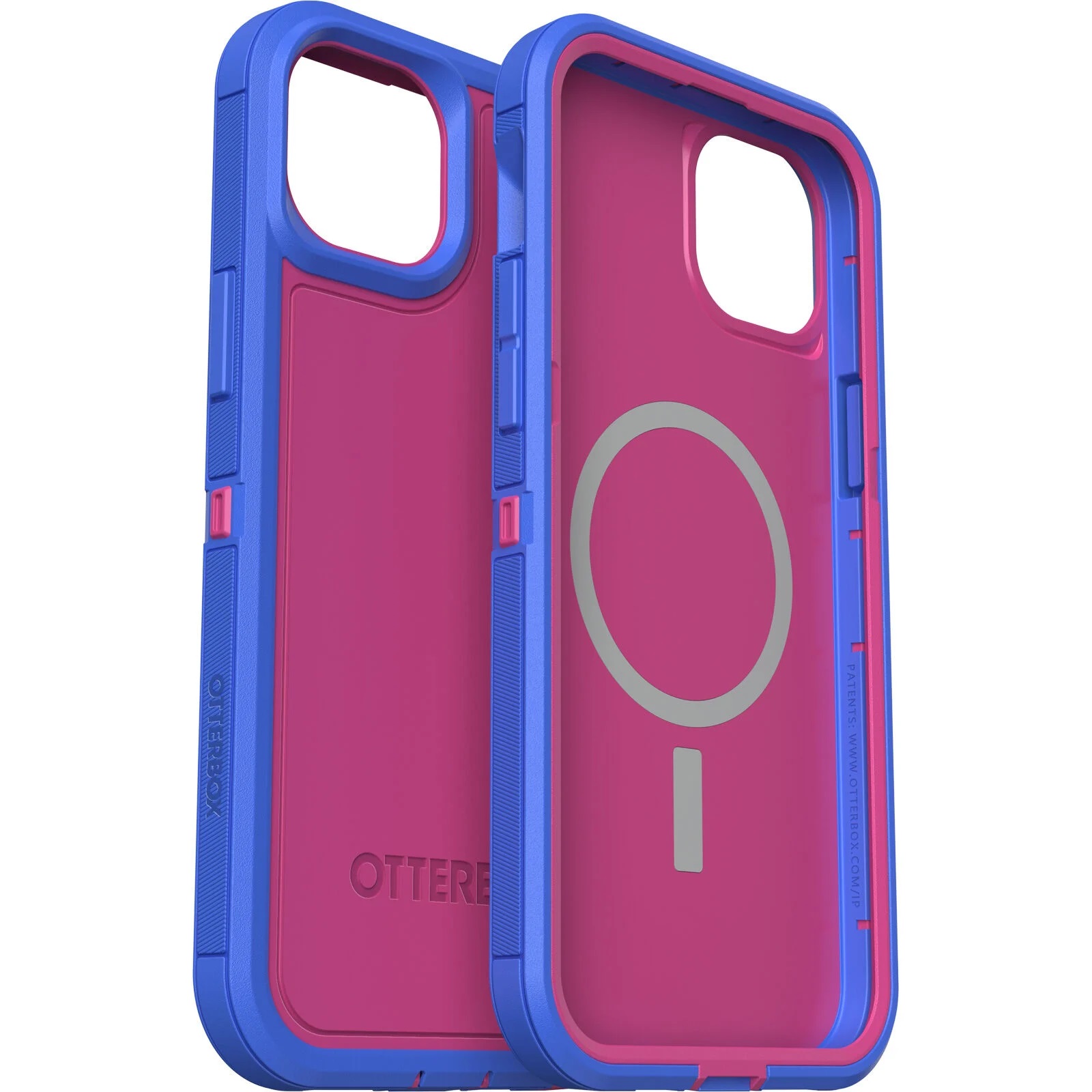 OtterBox Defender XT MagSafe Case for iPhone 14 Plus - Rugged Dual-Layer Protection, DROP+ Military Standard, Pink Blooming Lotus
