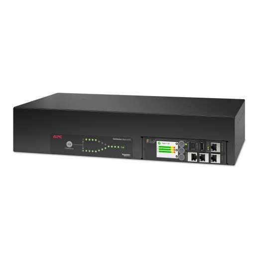 APC NetShelter Rack Automatic Transfer Switch AP4424A - 2U, 32A, 230V, Dual IEC 309 Inlets, 16 C13 & 2 C19 Outlets, Network-Managed, 50/60Hz