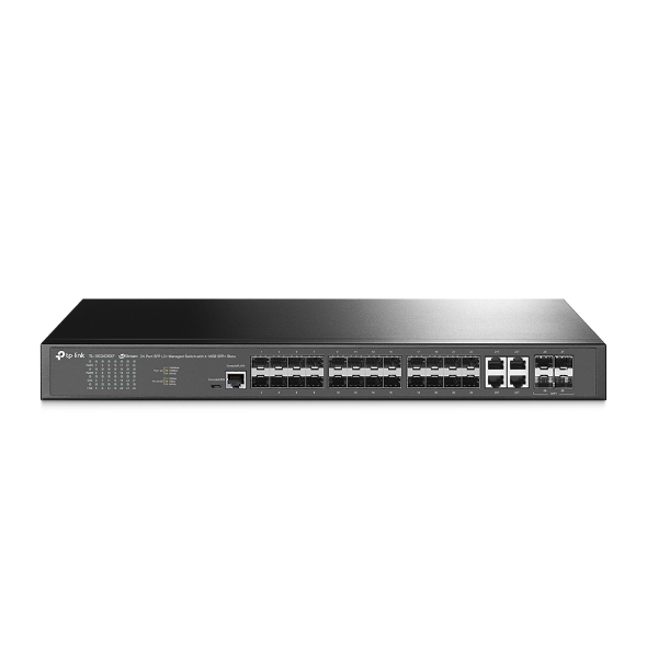 TP-Link SG3428XF Omada 24-Port SFP L2+ Managed Switch with 4 10GE SFP+ Slots, High-Speed Fiber Connectivity & Omada SDN Integration