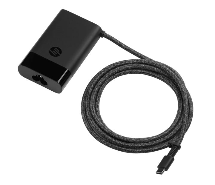 HP 65W USB-C Laptop Charger Travel Power Adapter for ProBook & EliteBook Series - Compact, Lightweight with USB-C & AC Cord