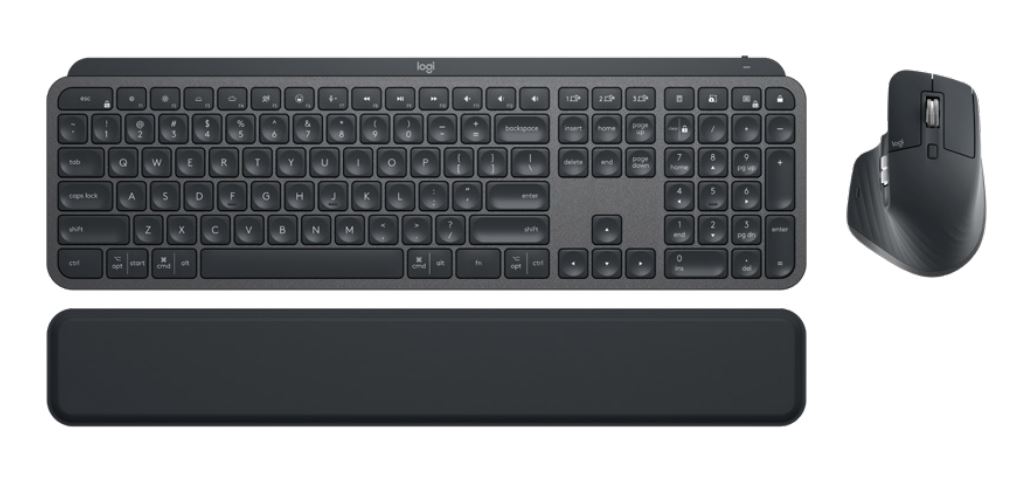 Logitech MX Keys Combo for Business Gen 2 – Wireless Keyboard & MX Master 3S Mouse with Palm Rest, Backlit Keys, Quiet Click, 8000 DPI, USB-C Rechargeable