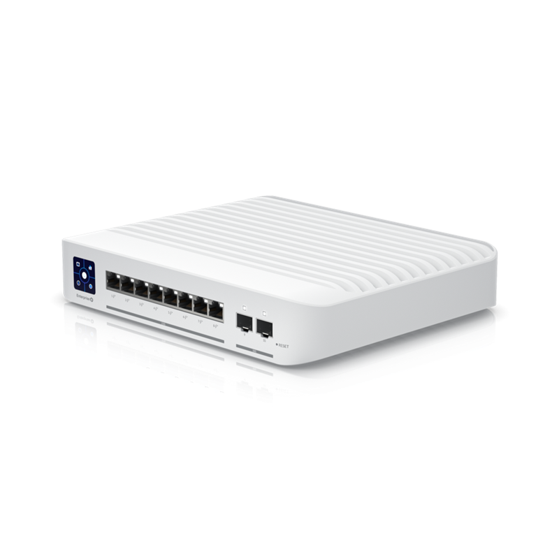 Ubiquiti USW Enterprise 8 PoE+ Managed Layer 3 Switch with 8x 2.5GbE PoE+ Ports & 2x 10G SFP+ Uplinks, 120W PoE Budget, Touchscreen