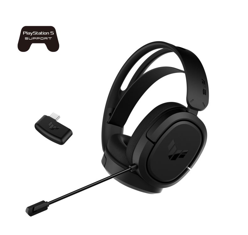 ASUS TUF Gaming H1 Wireless Headset with 7.1 Virtual Surround Sound, USB-C 2.4 GHz Wireless, Cross-Platform for PC, Mac, PS5, Nintendo Switch, Tablets & Smartphones