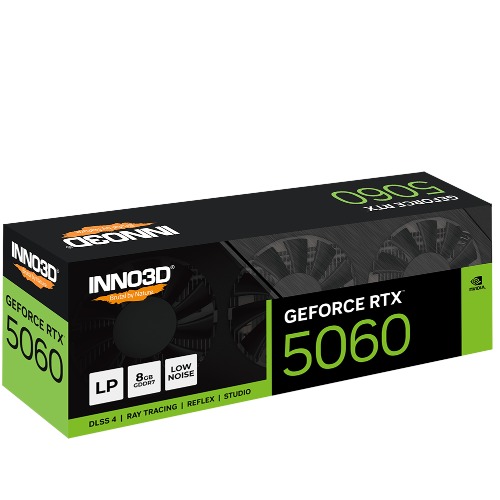 INNO3D GeForce RTX 5060 LP 8GB GDDR7 2497MHz Boost Clock Low Profile PCIe Gen5 Graphics Card