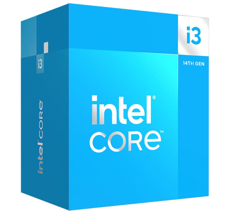Intel Core i3-14100 14th Gen Desktop CPU 3.5GHz Base, 4.7GHz Turbo, 4 Cores 8 Threads, LGA1700, 60W TDP, UHD Graphics 730 with Boxed Cooler