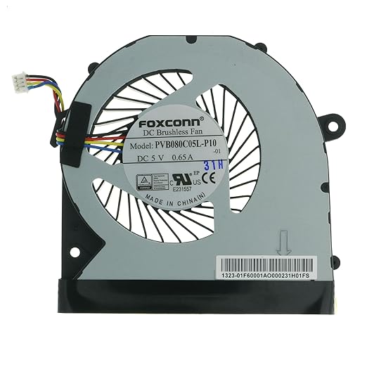 Intel NUC11 Tiger Canyon Replacement Cooling Fan PVB080C05L-P10, 4-Pin 3500 RPM 5V 0.65A DC Fan