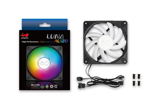 InWin LUNA AL120-3PK ARGB 120mm Case Fans with One-Click Controller - High Airflow & Quiet Cooling (AMD Bundle)