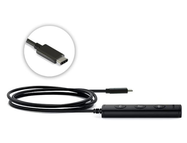 Yealink YHC20UC-USB-C Inline Controller with Microsoft Teams Button for UH36 & UH34SE Headsets USB-C Connectivity