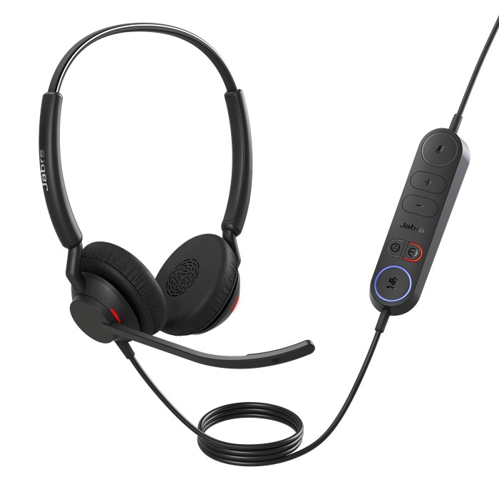 Jabra Engage 40 Dual USB-C/A Corded Headset with Dual Microphones, Busylight & Hearing Protection for MS Teams and Office Use