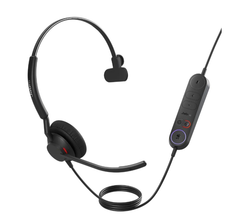 Jabra Engage 40 Mono USB-C/A Corded Headset with Dual Microphones, BusyLight, SafeTone™ Hearing Protection, Microsoft Teams Certified